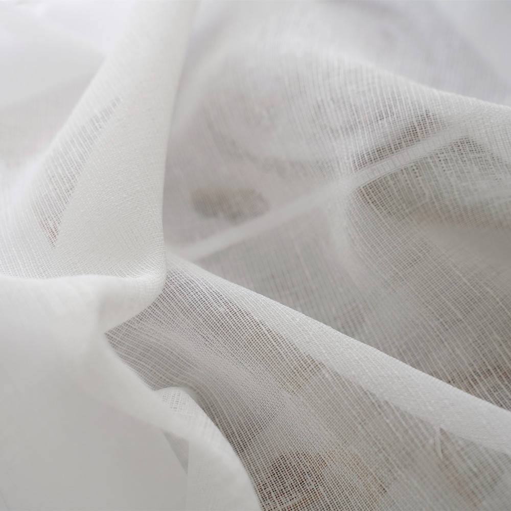Linen Curtain Eyelet - S Folds Cream White Linen Like