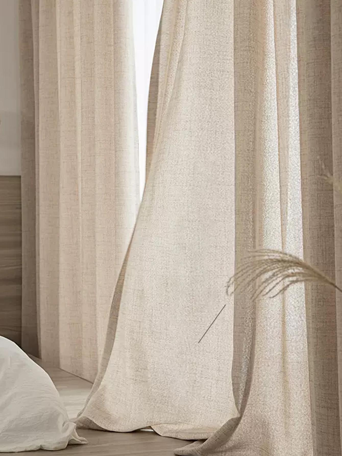 Linen Curtain Eyelet - Japanese style thickened cotton and linen