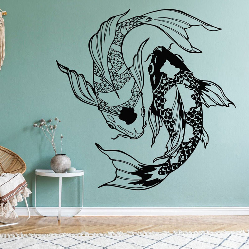 Interior Design Quotes - Koi Fish Wall Decals Vinyl Interior