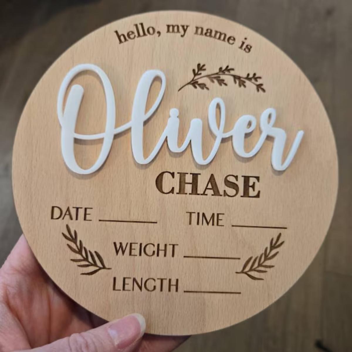 1Pc Custom Baby Announcement S - Interior Design Room recension och pris