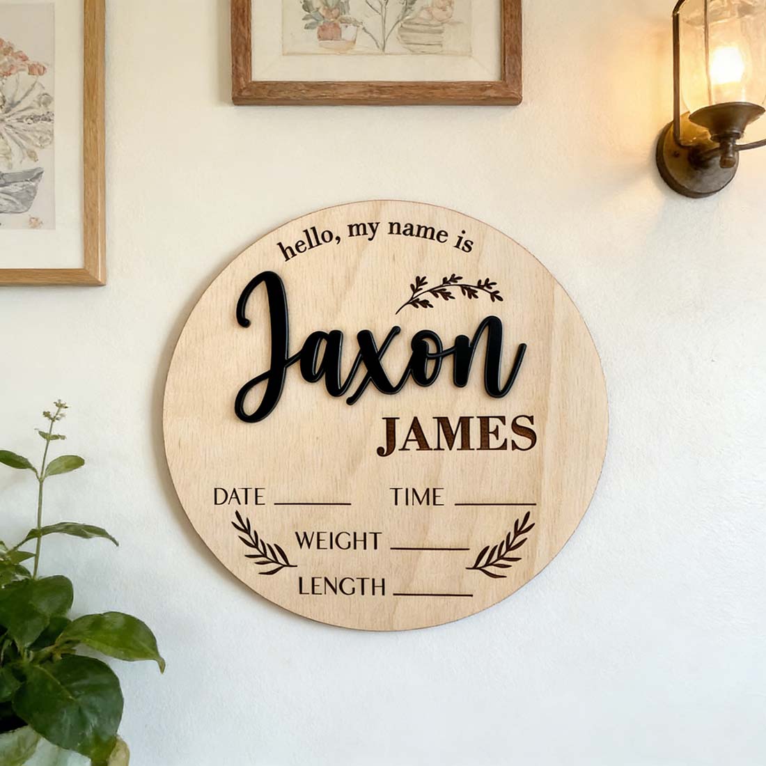 1Pc Custom Baby Announcement S - Interior Design Room recension och pris