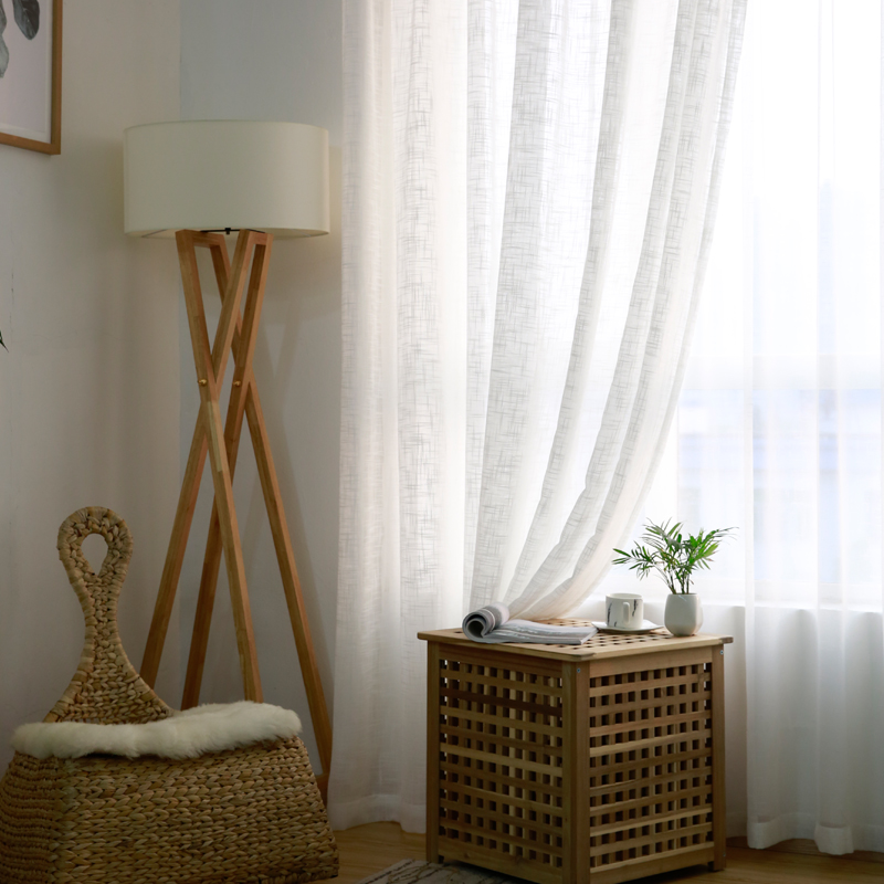 Modern cotton linen feel curta - Linen Curtain Eyelet recension och pris