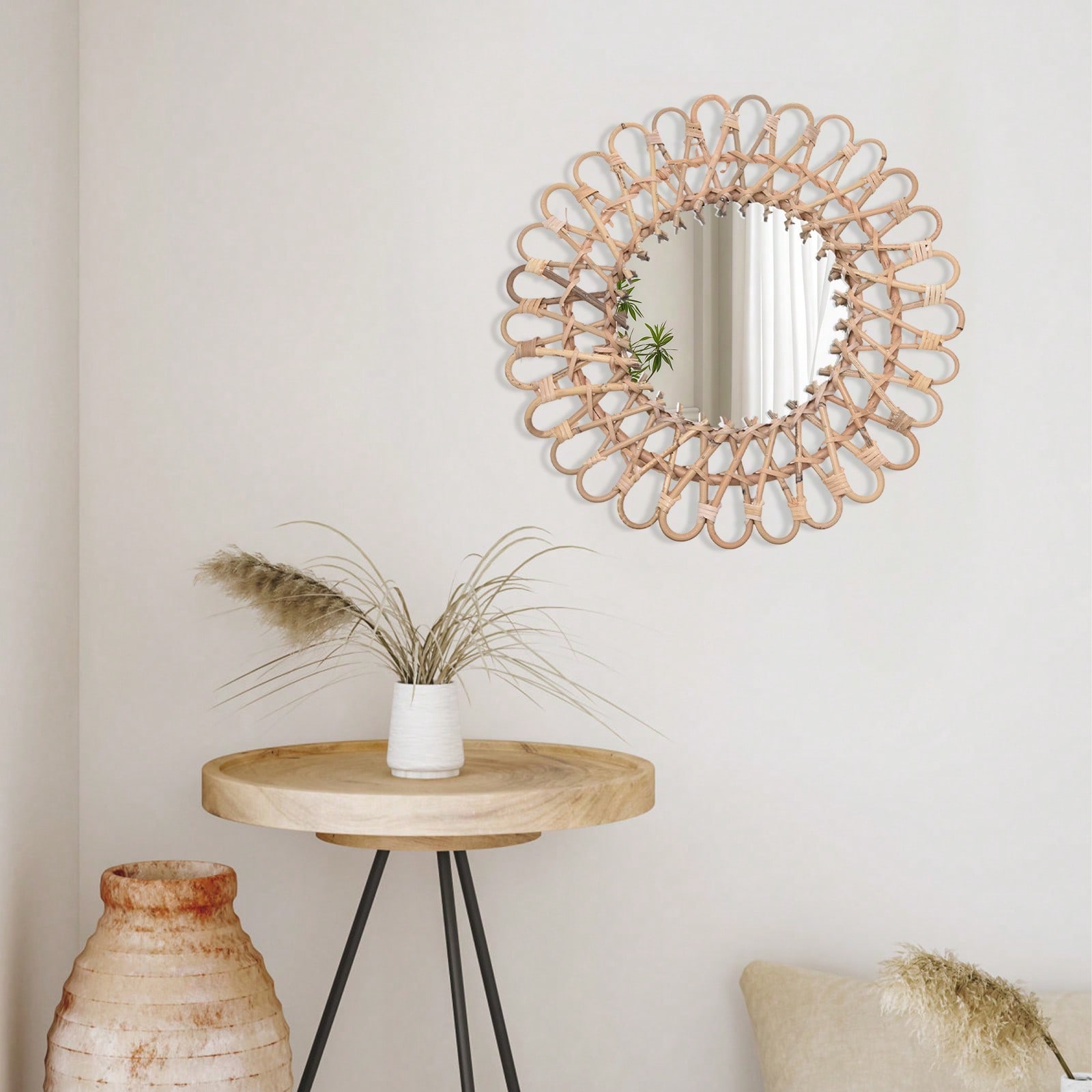 Round Rattan Mirror, Round Dec - Rattan Mirror Round recension och pris