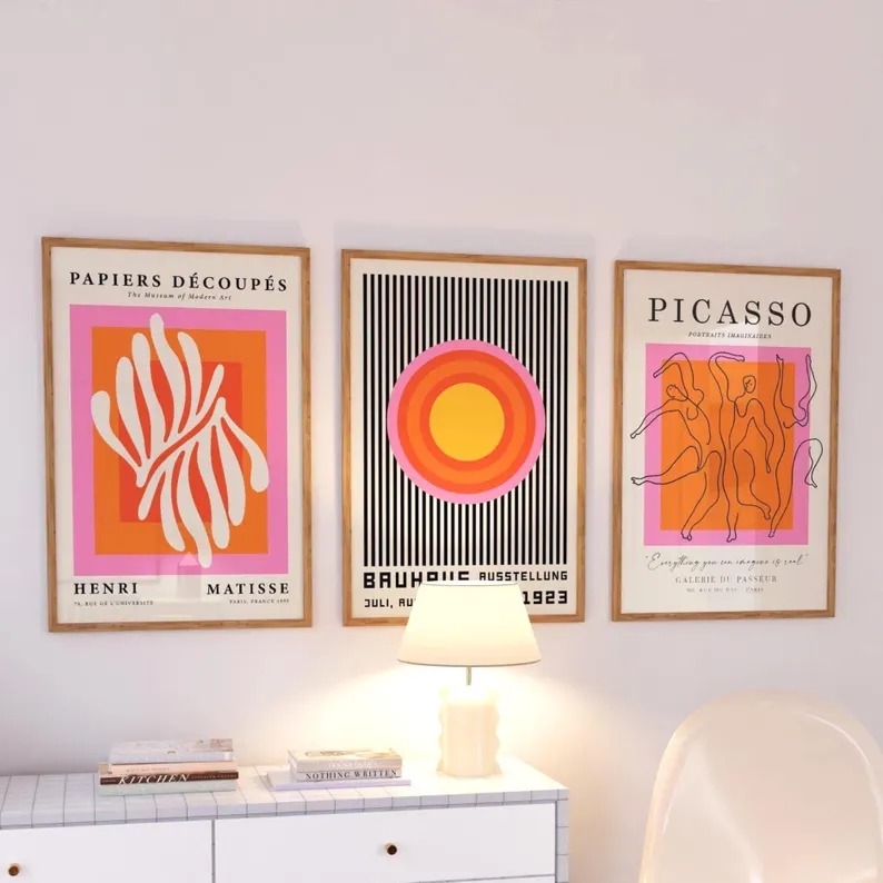 3pcsModern Orange  Bauhaus And - Interior Design Room recension och pris