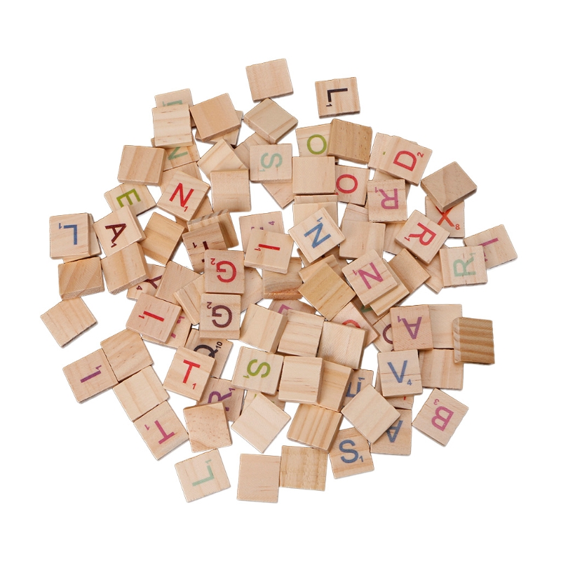 100PCS Wooden Tiles Colorful L - Interior Design Quotes recension och pris