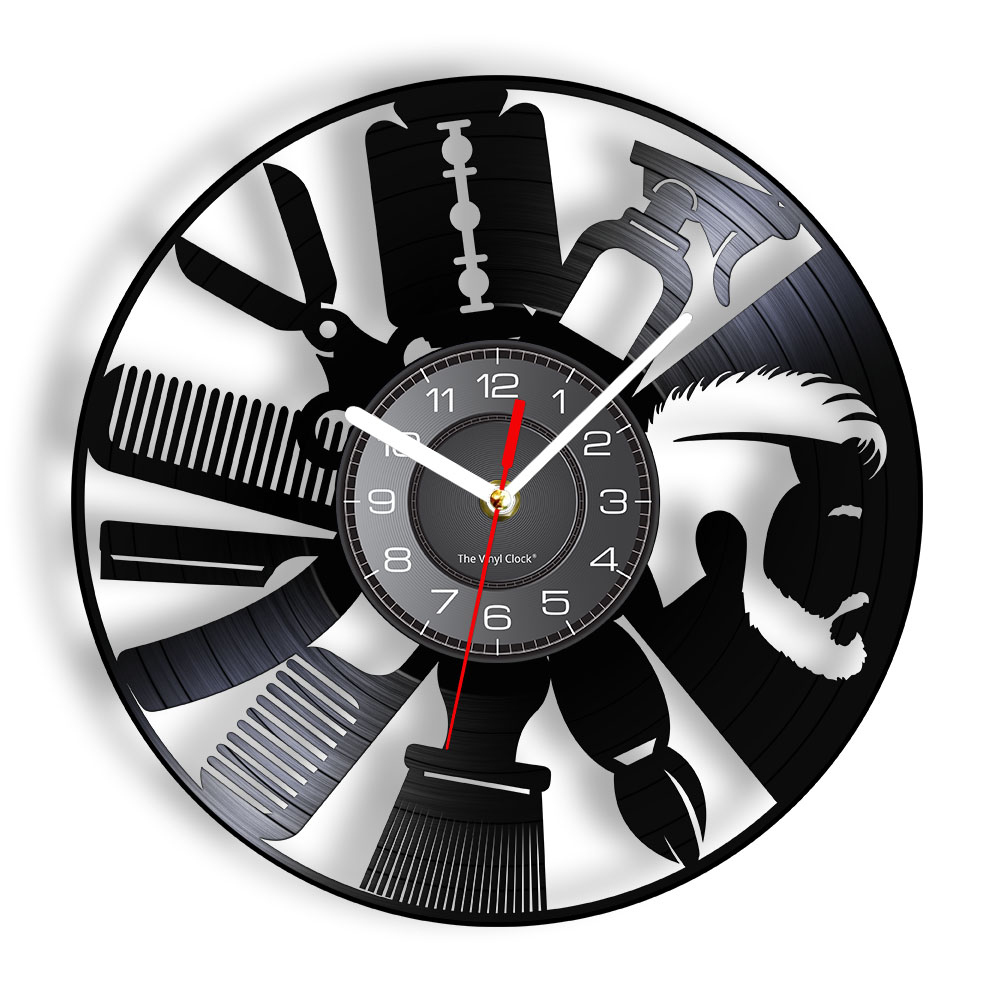 Hair Salon Tools Wall Clock Ba - Interior Design Living Room Ideas recension och pris