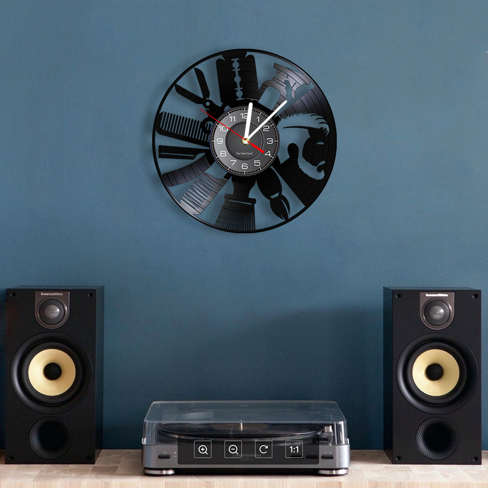Hair Salon Tools Wall Clock Ba - Interior Design Living Room Ideas recension och pris