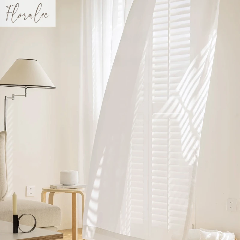 Solid White Tulle Good Quality - Linen Curtain Eyelet recension och pris