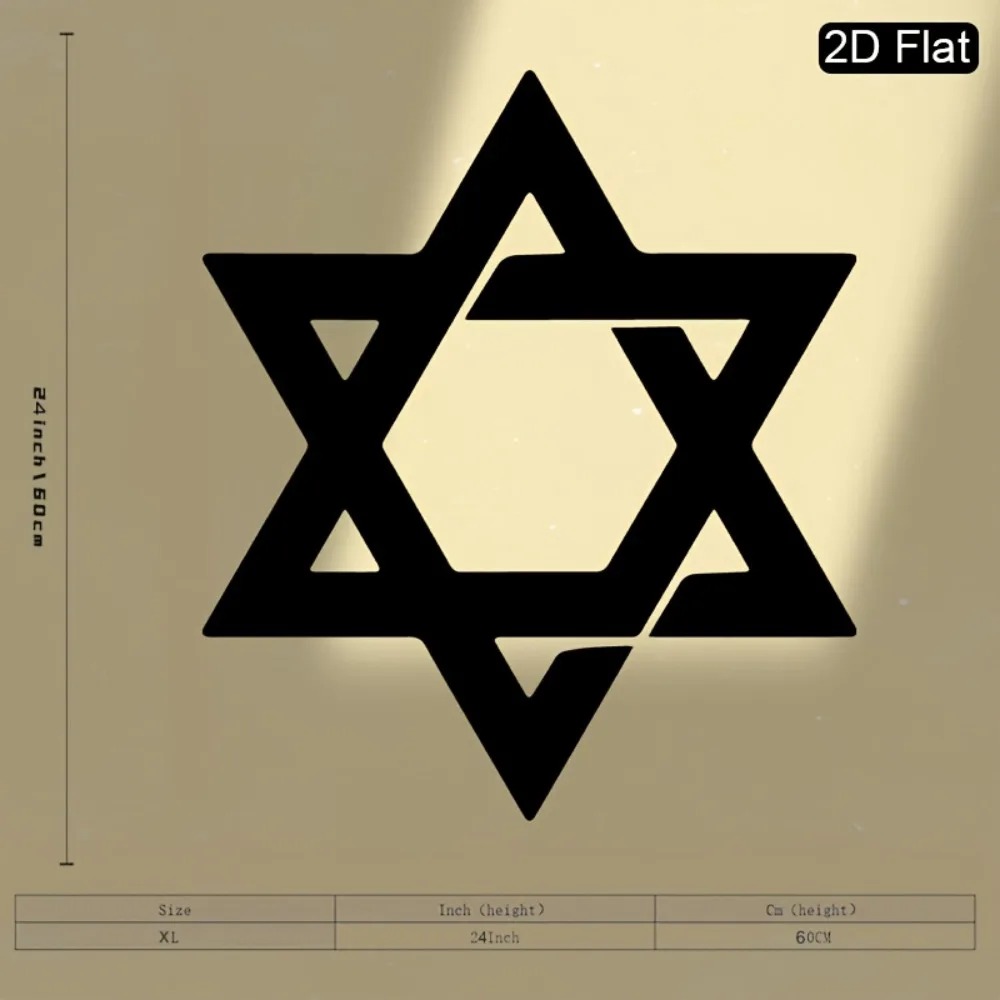 CIFBUY Iron Wall Art Star of D - Interior Design Room recension och pris