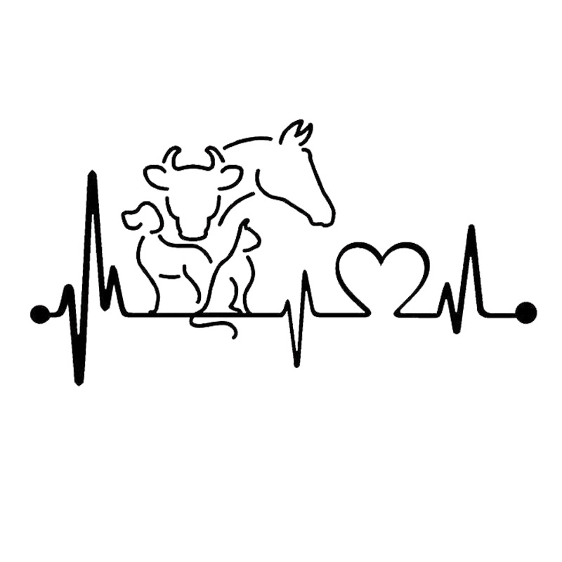 Dog Cat Horse Cow Heartbeat Li - Interior Design Quotes recension och pris
