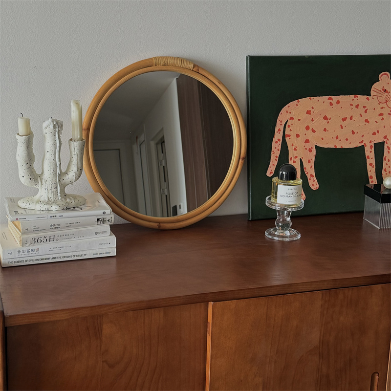 Medieval Rattan Mirror Makeup  - Rattan Mirror Round recension och pris