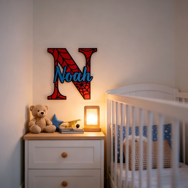 Personalized Spider‑Web Name H - Interior Design Names recension och pris