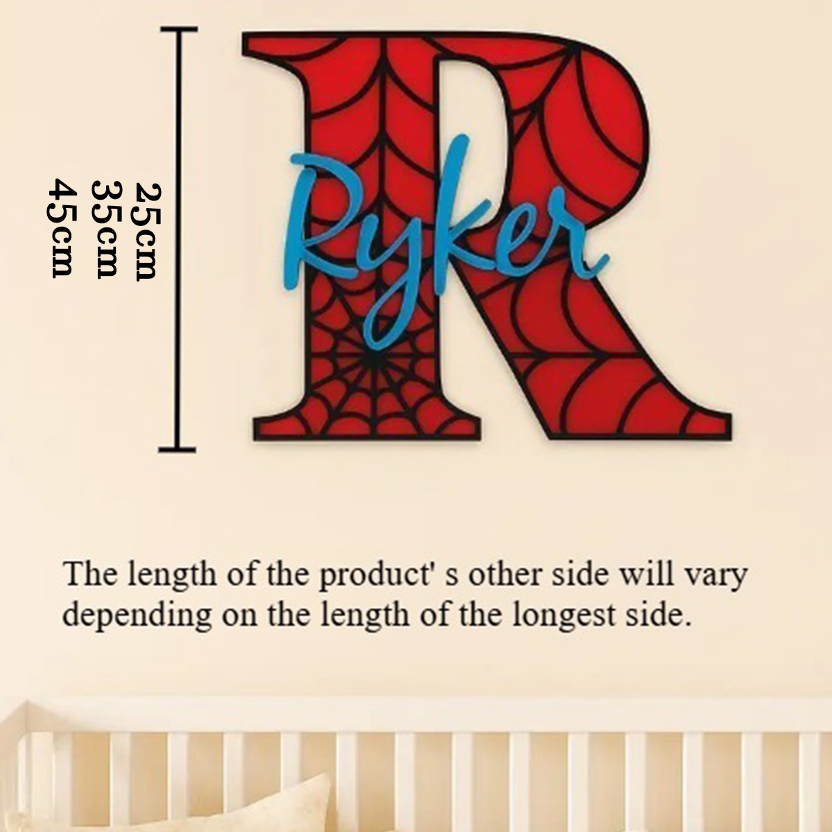 Personalized Spider‑Web Name H - Interior Design Names recension och pris