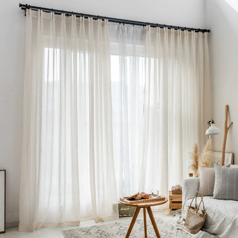 S Fold Wavy White Tulle Linen  - Linen Curtain Eyelet recension och pris