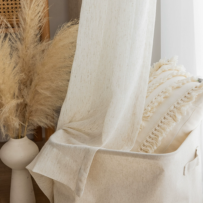 S Fold Wavy White Tulle Linen  - Linen Curtain Eyelet recension och pris