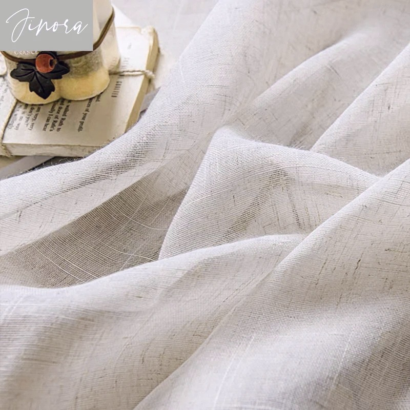 Cotton and Linen Texture Trans - Linen Curtain Eyelet recension och pris