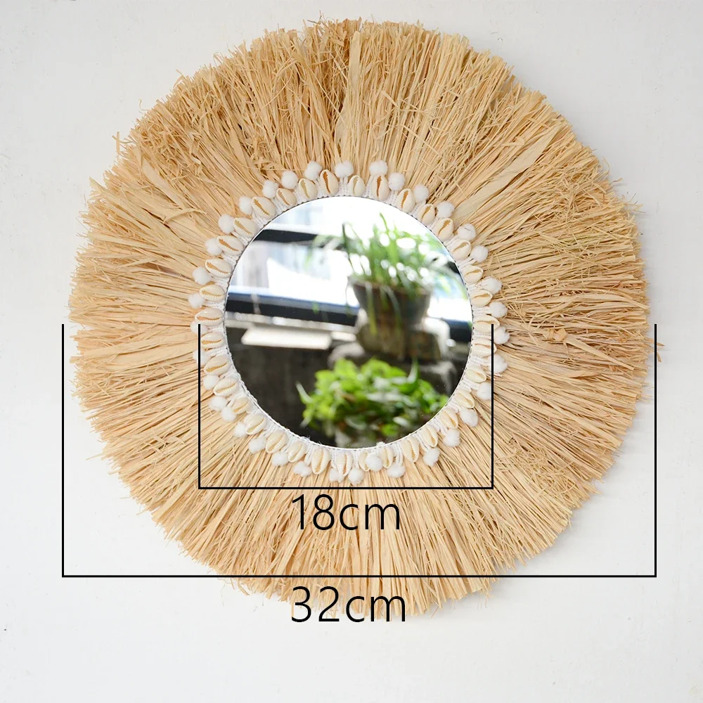 boho Home Furnishing Forest Ra - Rattan Mirror Round recension och pris