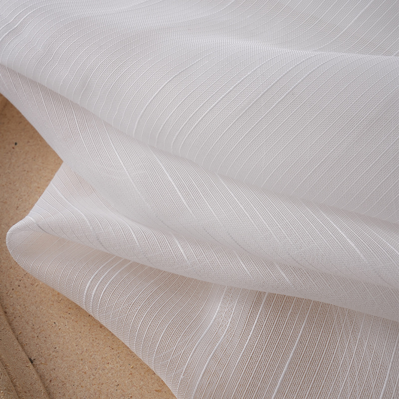 Fashion Vertical Stripes White - Linen Curtain Eyelet recension och pris