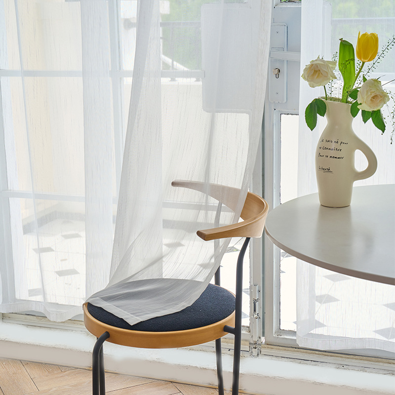 Fashion Vertical Stripes White - Linen Curtain Eyelet recension och pris