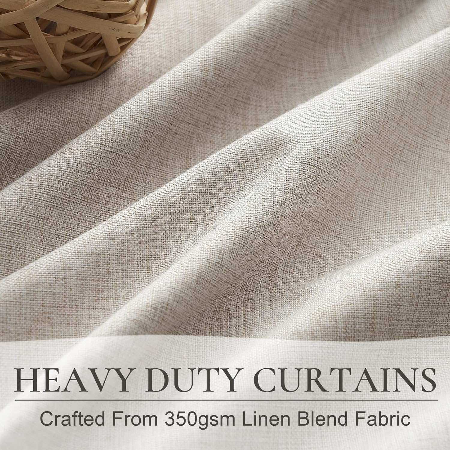 Natural Linen Blackout Curtain - Linen Curtain Eyelet recension och pris